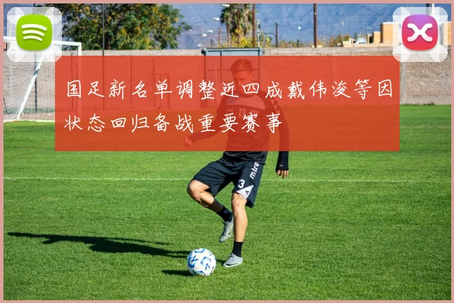国足新名单调整近四成戴伟浚等因状态回归备战重要赛事